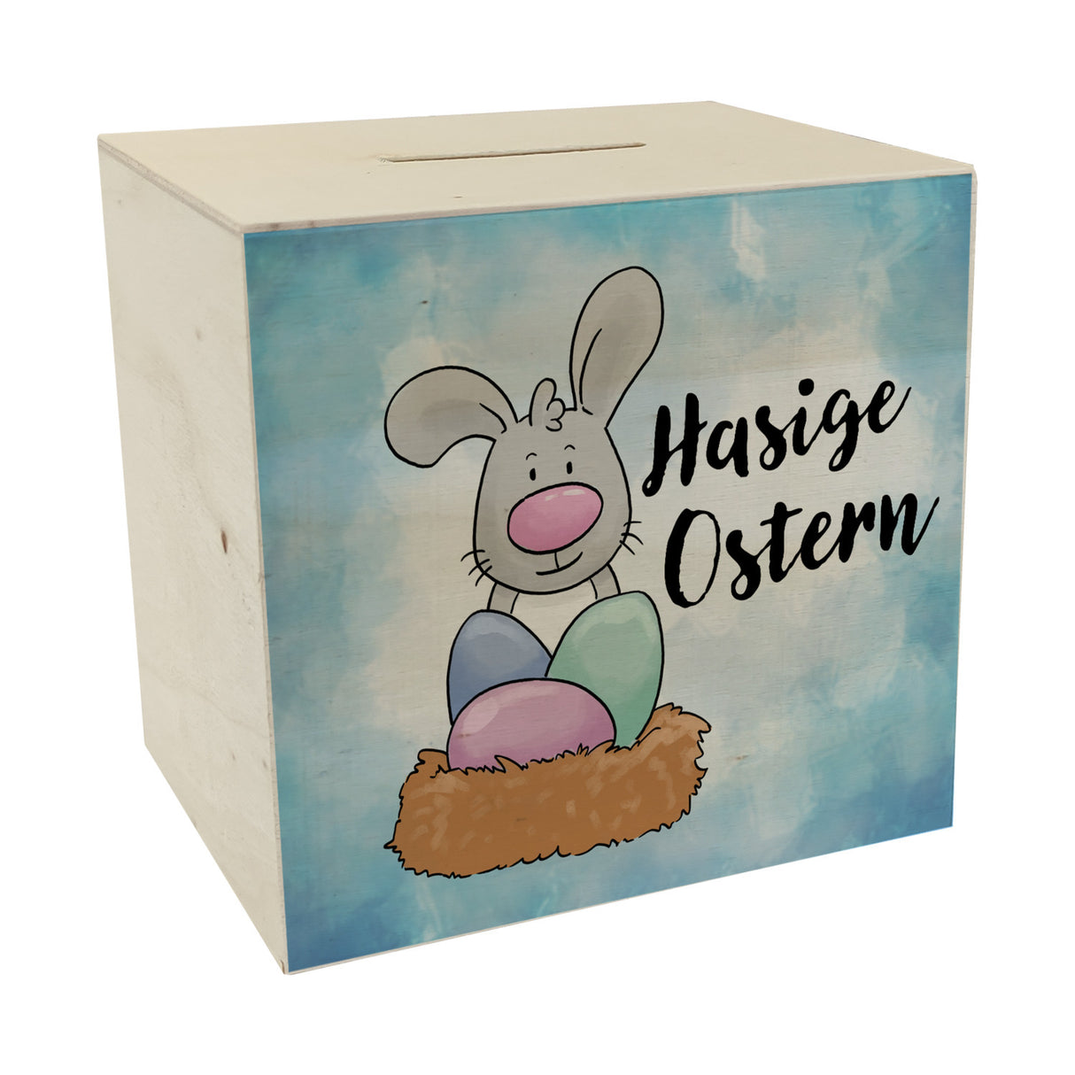 Hasige Ostern Spardose mit niedlichem Osterhasen