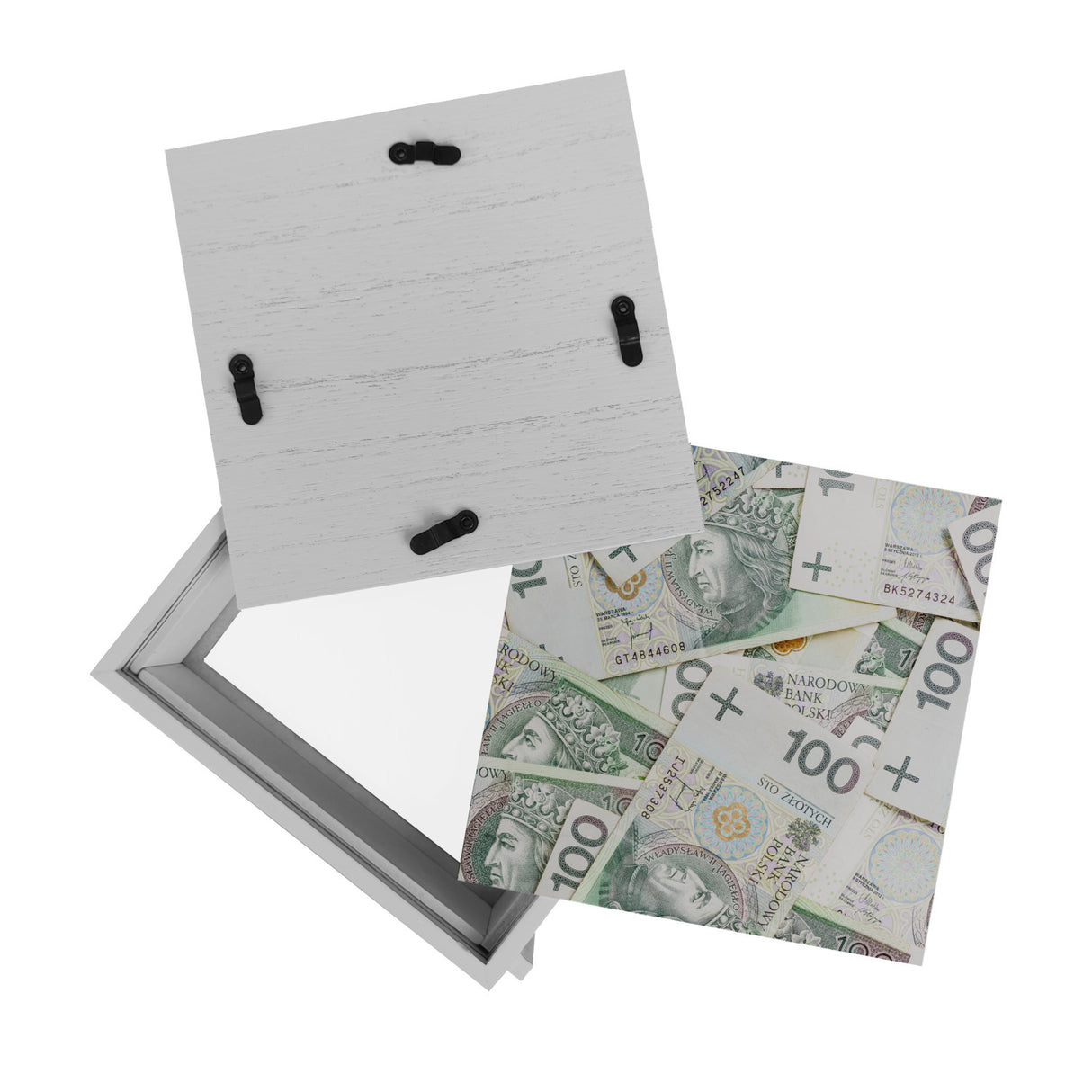 Zloty Spardose für Geldscheine und Münzen