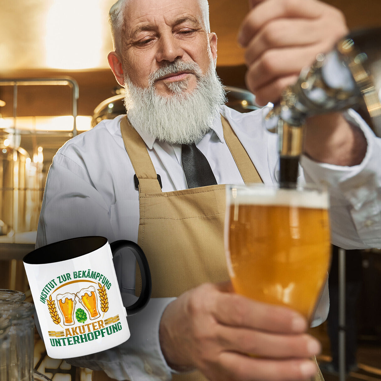 Bier Kaffeebecher Institut zur Bekämpfung akuter Unterhopfung