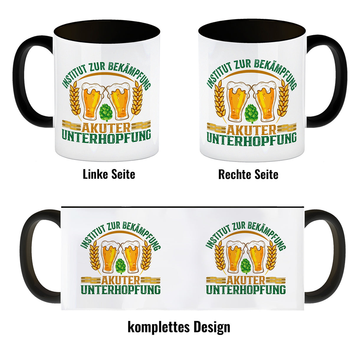 Bier Kaffeebecher Institut zur Bekämpfung akuter Unterhopfung