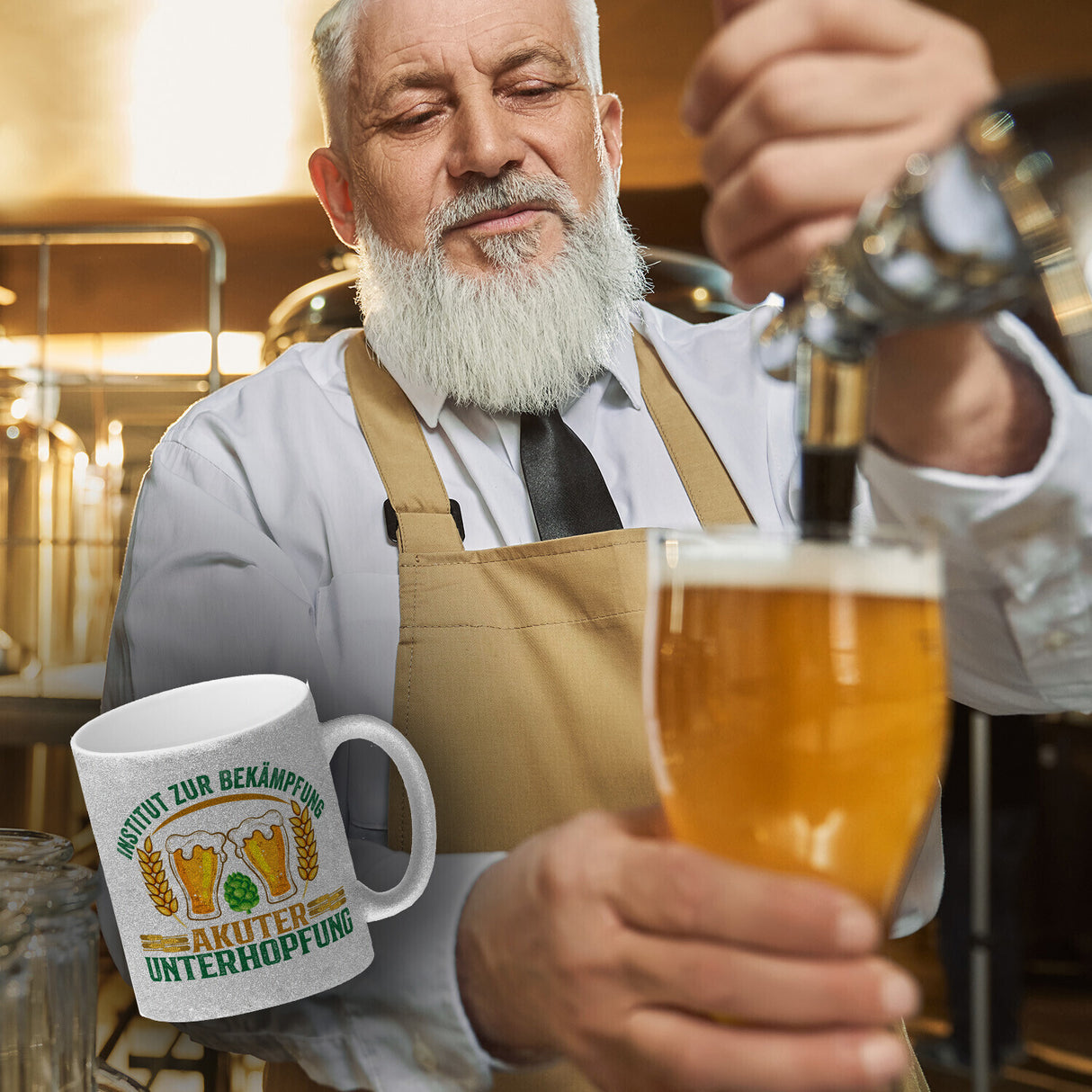 Bier Kaffeebecher Institut zur Bekämpfung akuter Unterhopfung
