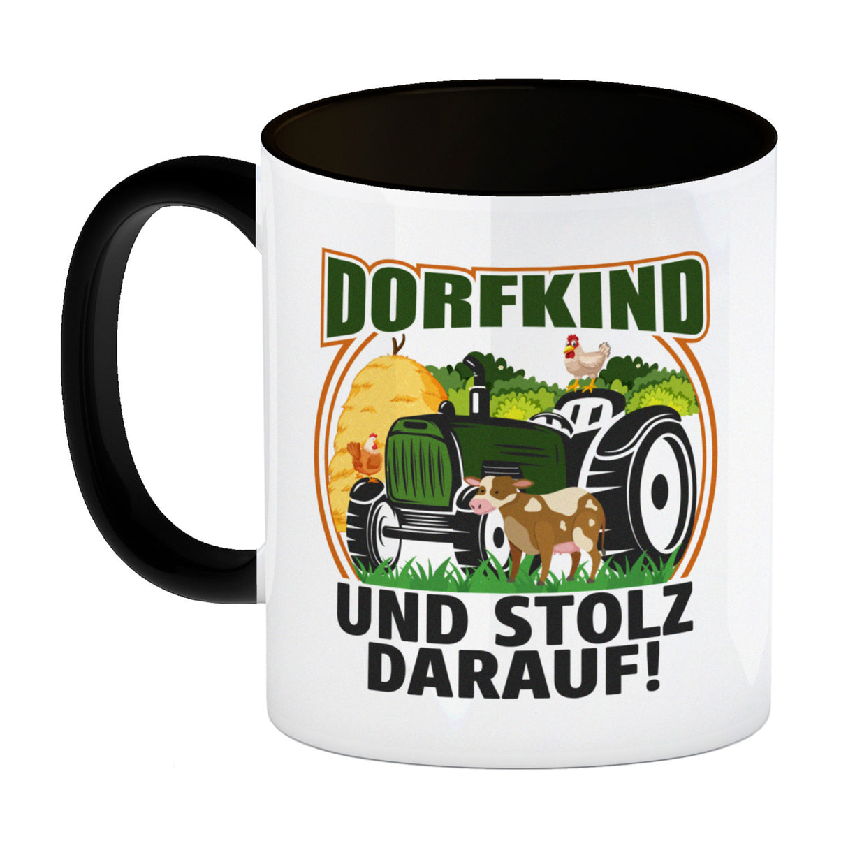 Dorf Kaffeebecher mit Spruch Dorfkind und stolz darauf