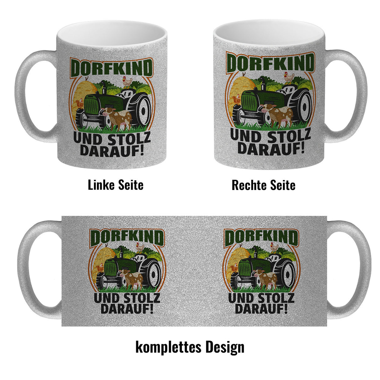 Dorf Kaffeebecher mit Spruch Dorfkind und stolz darauf