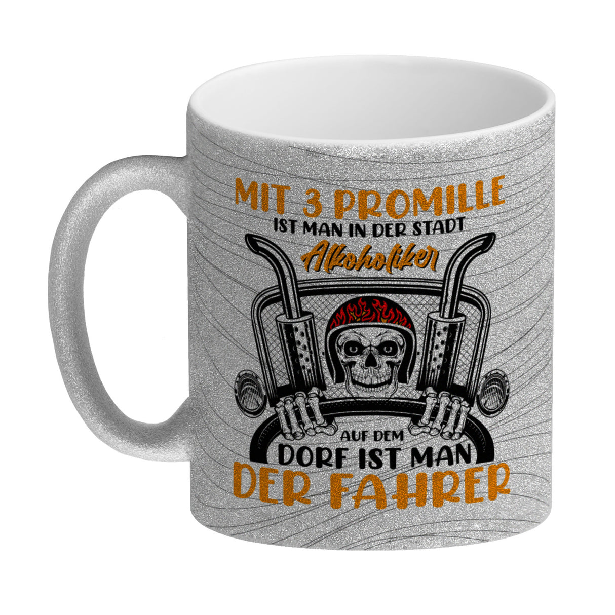 Dorfkind Kaffeebecher mit Spruch Mit 3 Promille ist man der Fahrer