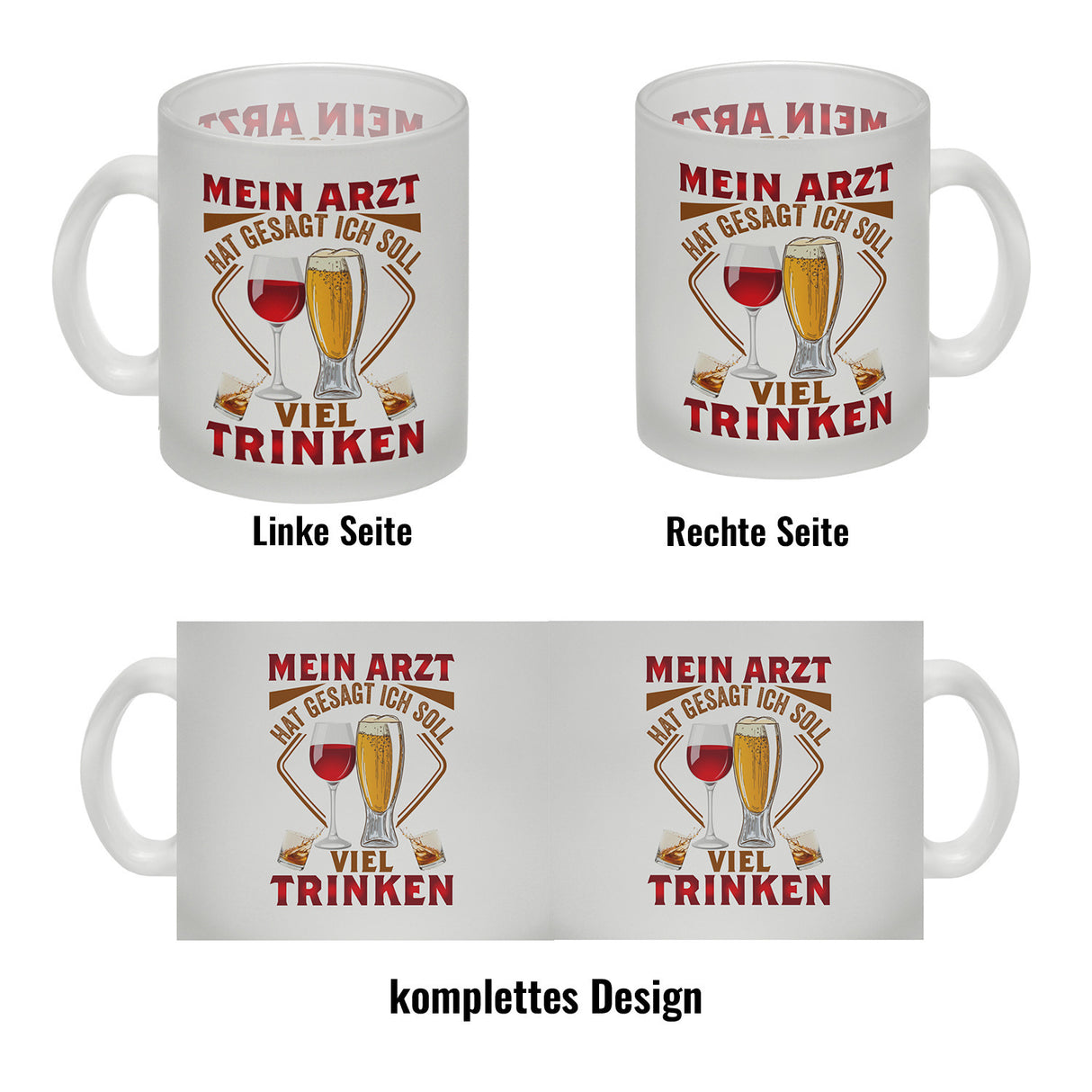 Alkohol Kaffeebecher Mein Arzt hat gesagt ich soll viel trinken