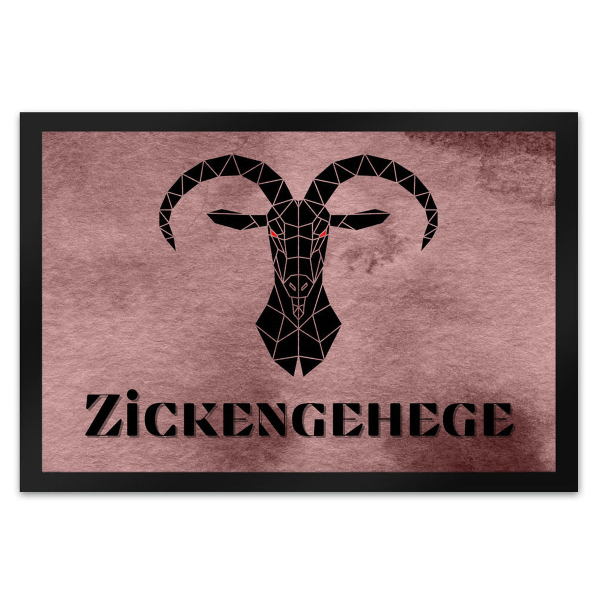Zickengehege Fußmatte in 35x50 cm - Zicke begrüßt Gäste Variante 1