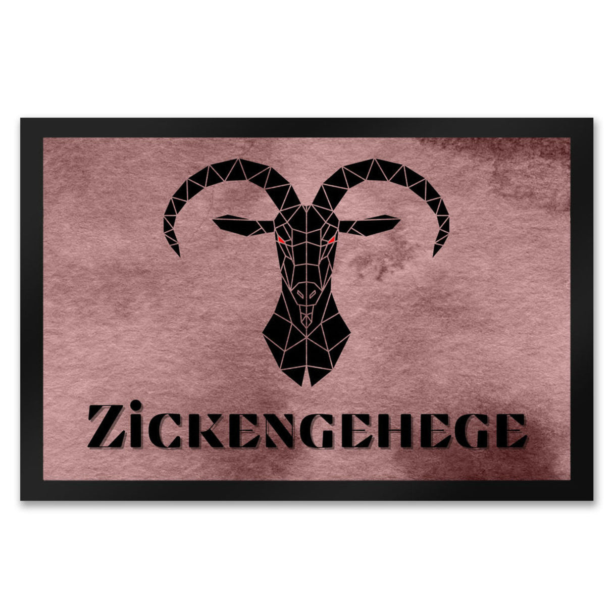 Zickengehege Fußmatte in 35x50 cm - Zicke begrüßt Gäste Variante 1