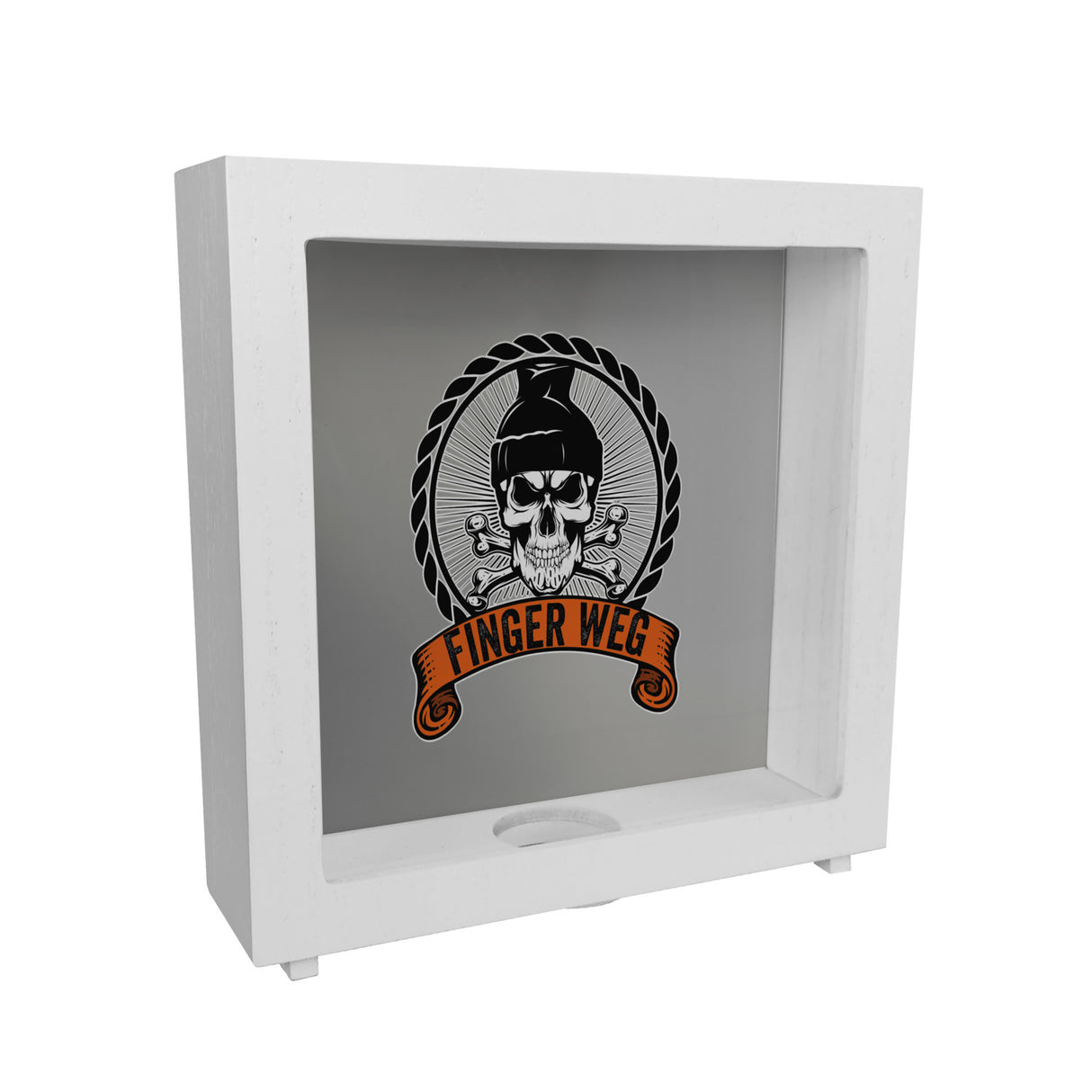 Totenkopf Finger Weg Spardose