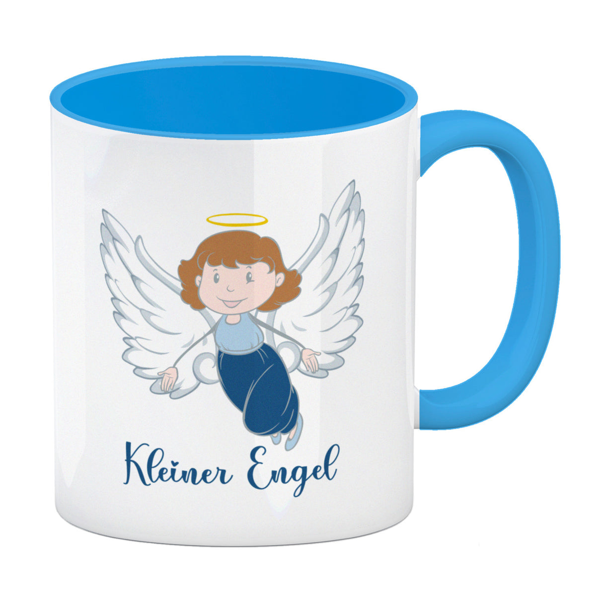 Kleiner Engel Kaffeebecher mit niedlichem Schutzengel