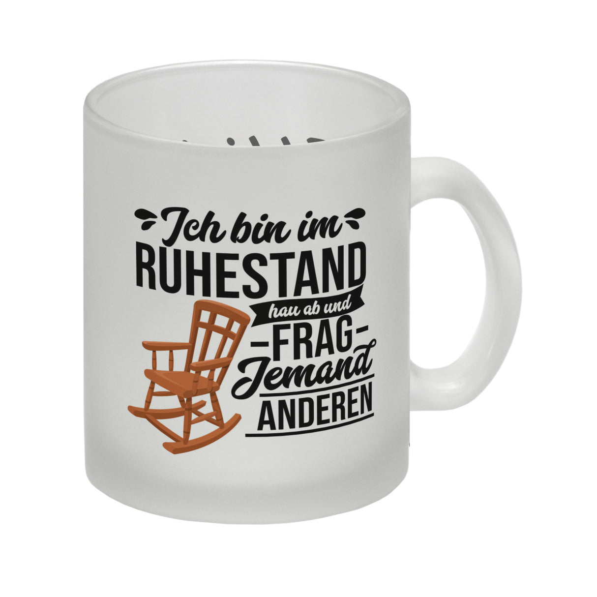 Rente Kaffeebecher mit Spruch für Rentner Ich bin im Ruhestand hau ab