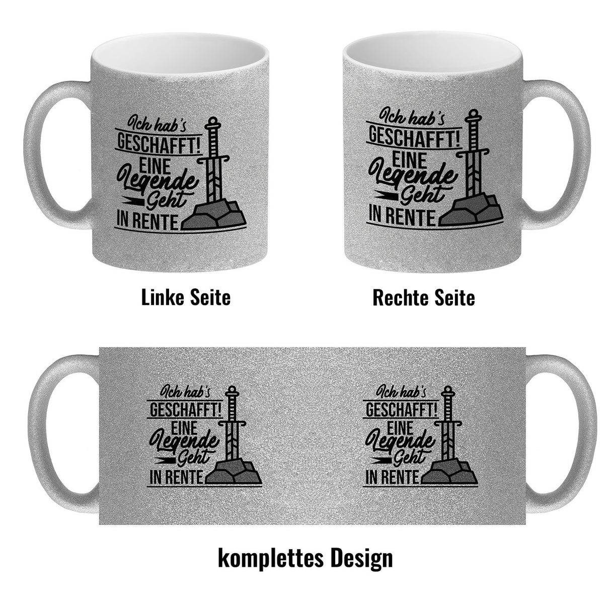 Rentner Kaffeebecher Ich habs geschafft Eine Legende geht in Rente