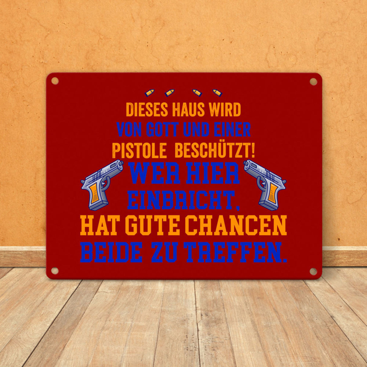 Hausbeschützer Metallschild in 15x20 cm mit Spruch