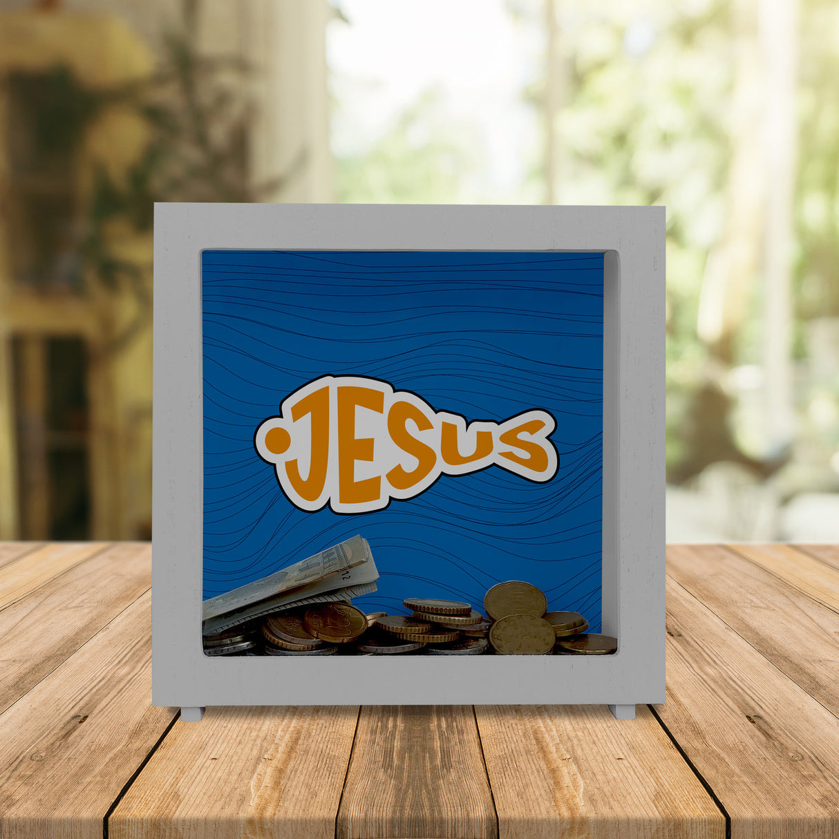 Jesus-Fisch Spardose für Gläubige