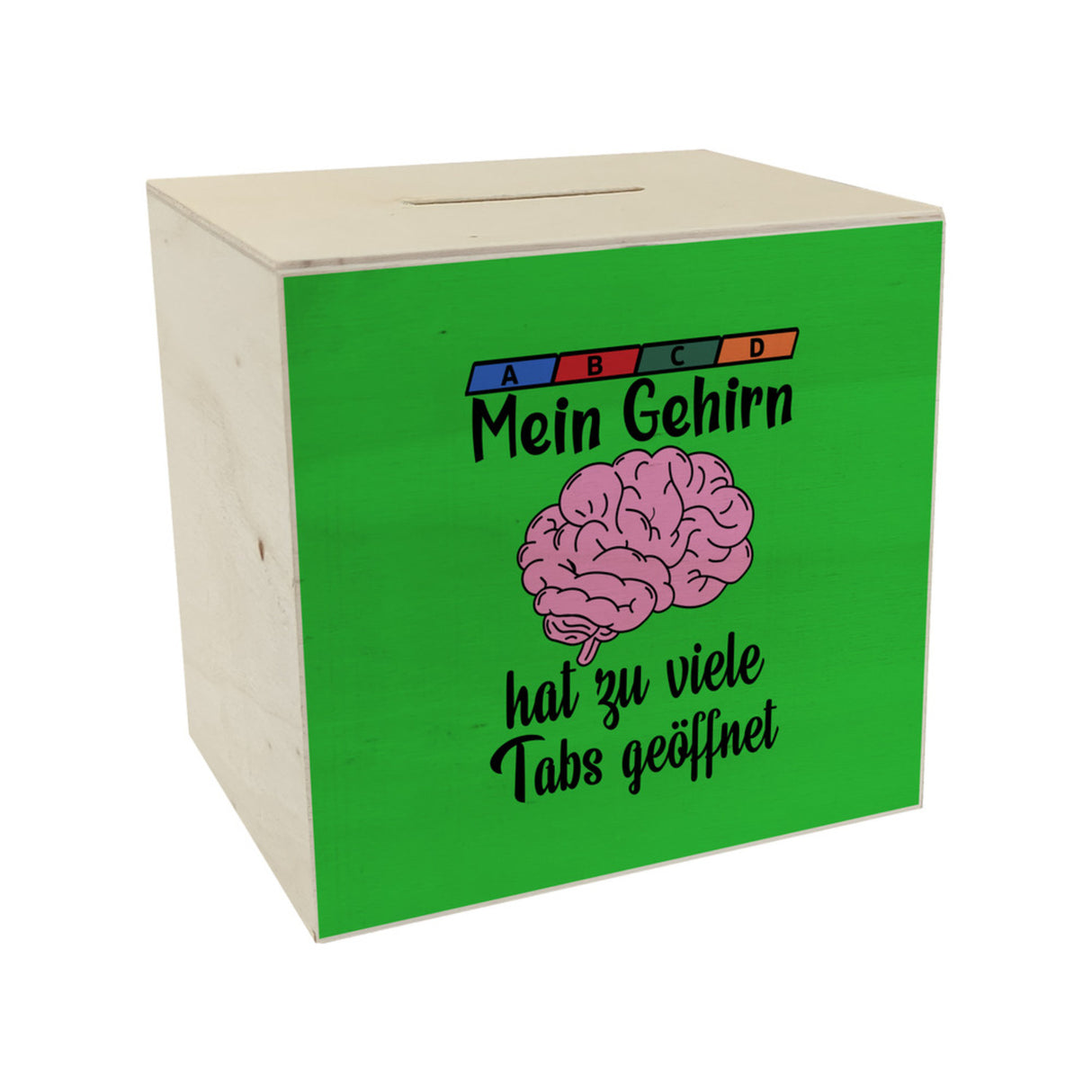 Überforderung Spardose in türkis Mein Gehirn hat zu viele Tabs geöffnet