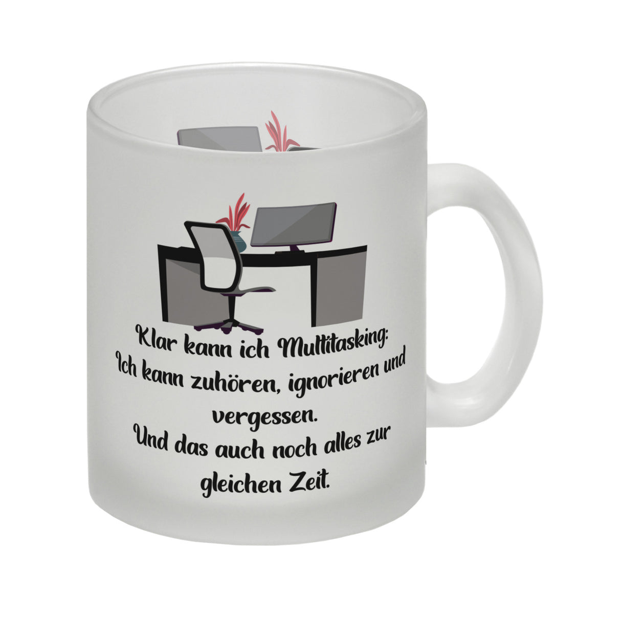 Multitasking Ironie Kaffeebecher mit Spruch für das Büro