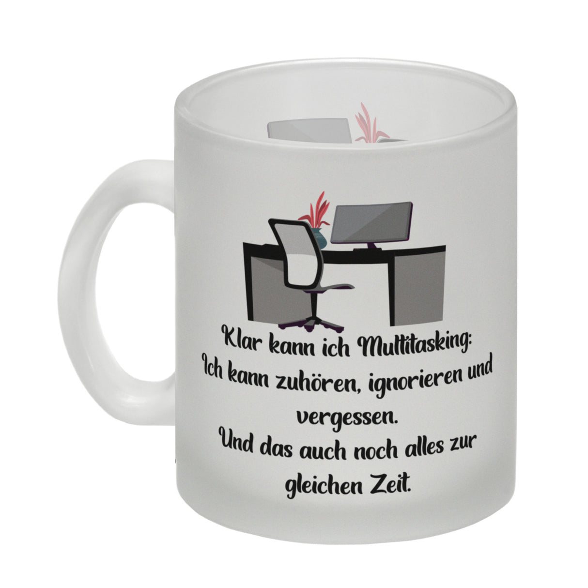 Multitasking Ironie Kaffeebecher mit Spruch für das Büro