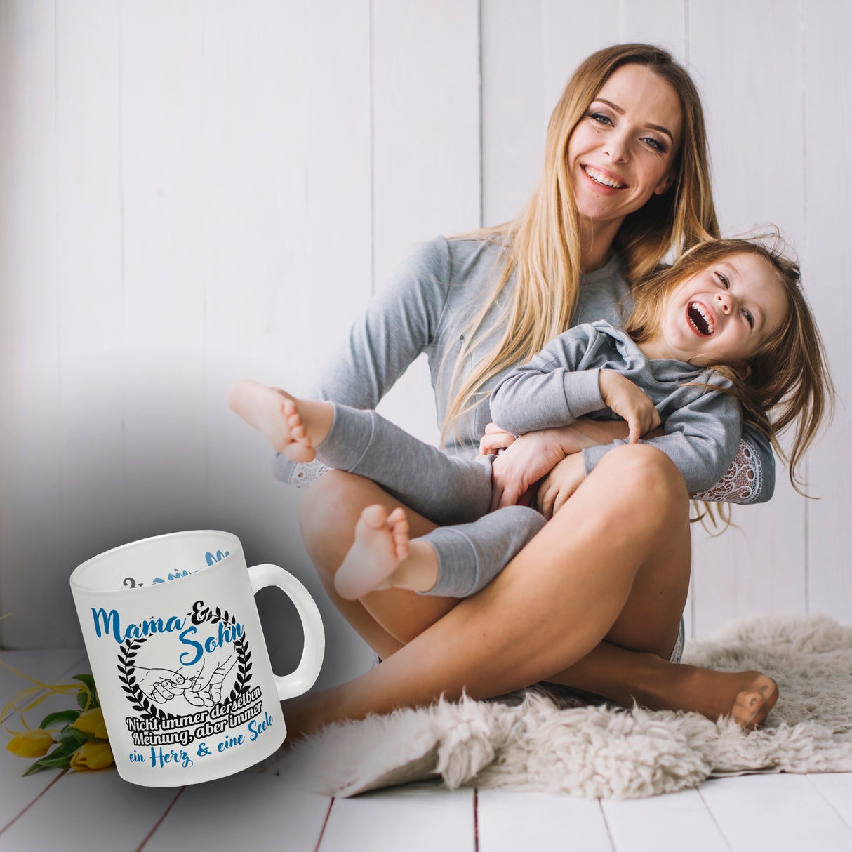 Mama und Sohn - ein Herz & eine Seele Kaffeebecher