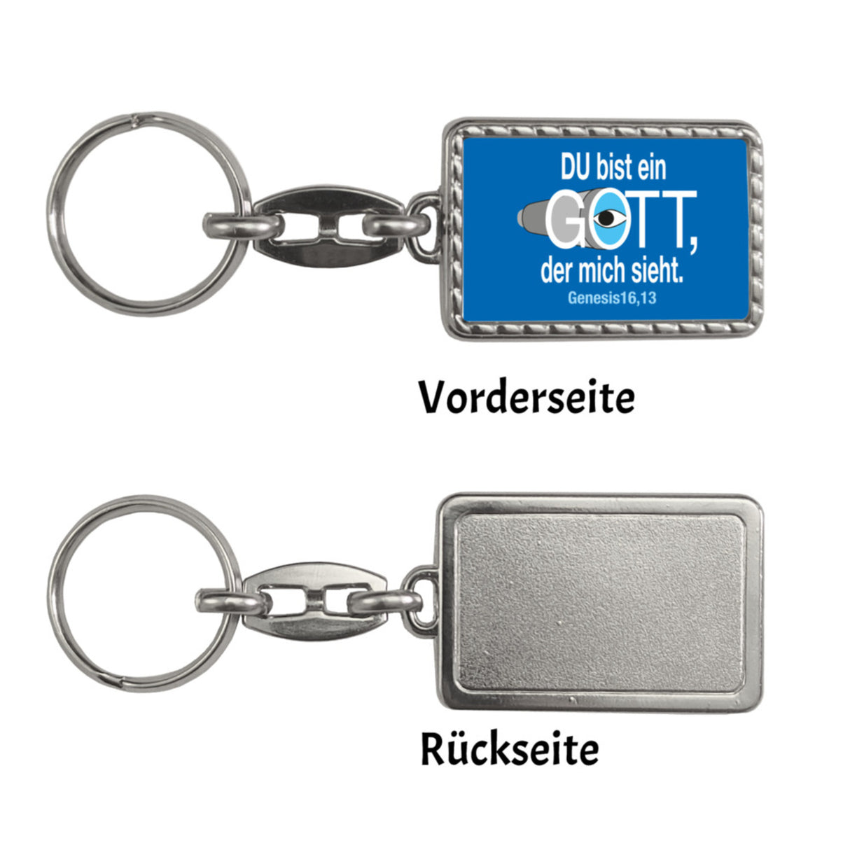 Du bist ein Gott, der mich sieht. Schlüsselanhänger mit Bibel Zitat