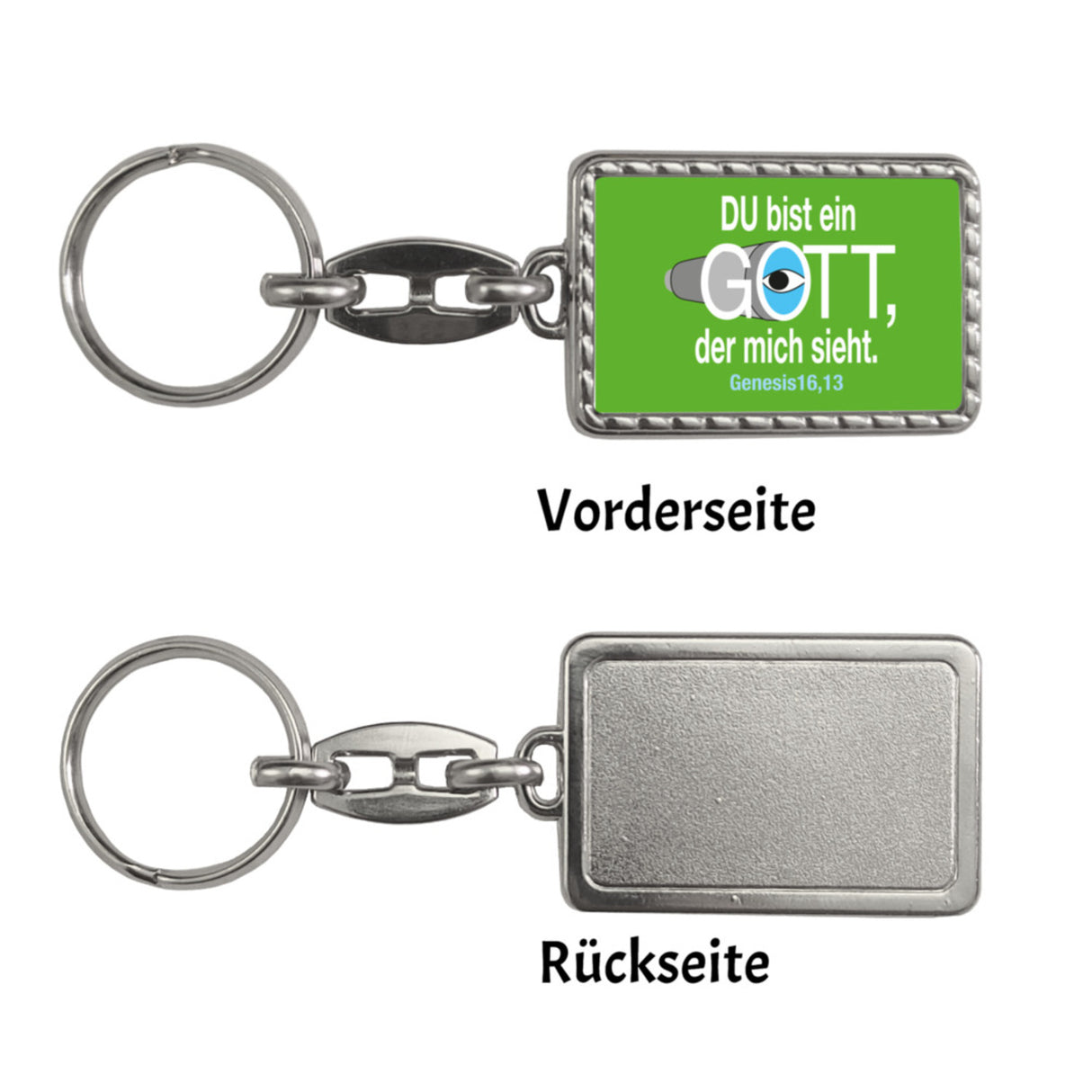 Du bist ein Gott, der mich sieht. Schlüsselanhänger mit Bibel Zitat