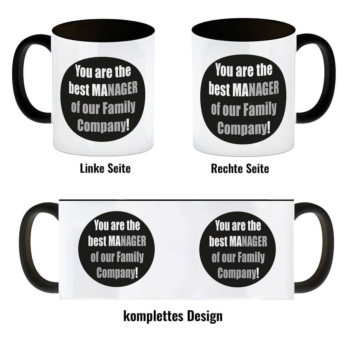 Manager of our Family Kaffeebecher mit Spruch für Mama zum Muttertag