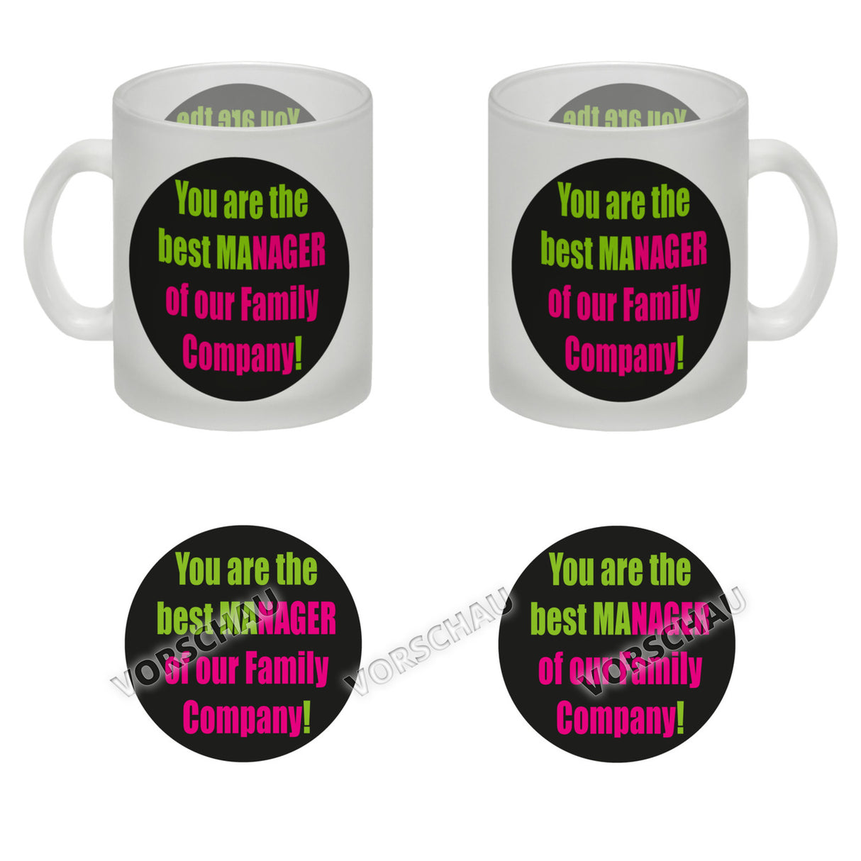 Manager of our Family Kaffeebecher mit Spruch für Mama zum Muttertag