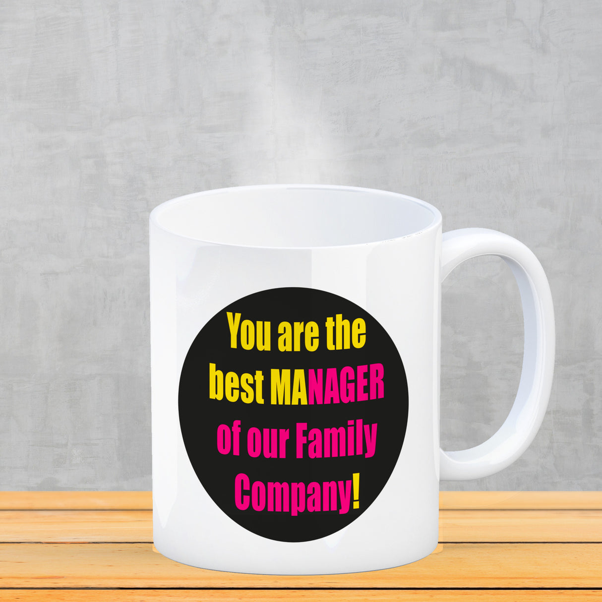 Manager of our Family Kaffeebecher mit Spruch für Mama zum Muttertag