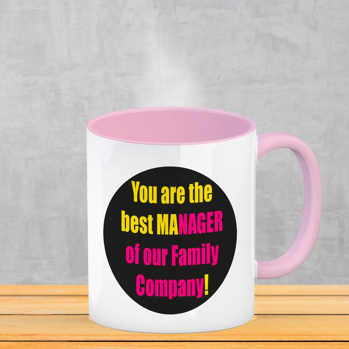Manager of our Family Kaffeebecher mit Spruch für Mama zum Muttertag