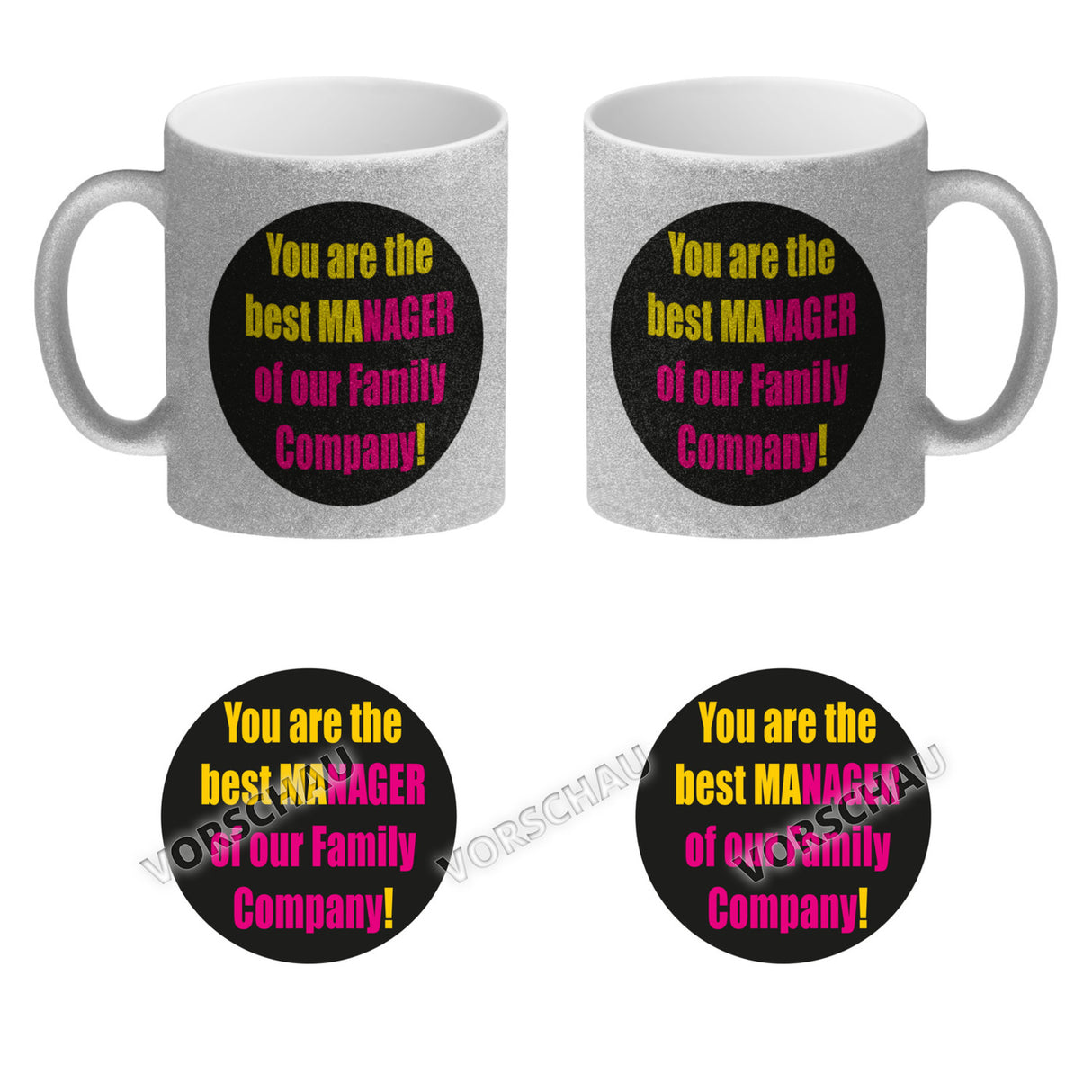 Manager of our Family Kaffeebecher mit Spruch für Mama zum Muttertag