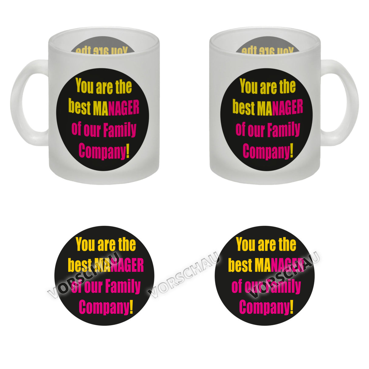 Manager of our Family Kaffeebecher mit Spruch für Mama zum Muttertag