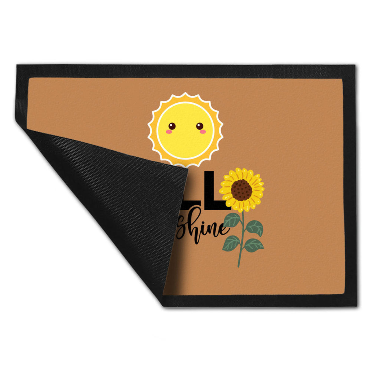 Gute Laune Fußmatte in 35x50 cm in hellblau mit Spruch Hello Sunshine