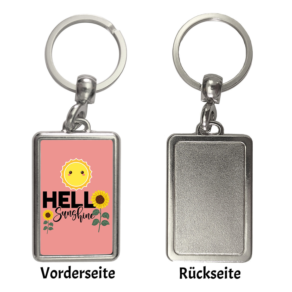Gute Laune Schlüsselanhänger mit Spruch Hello Sunshine