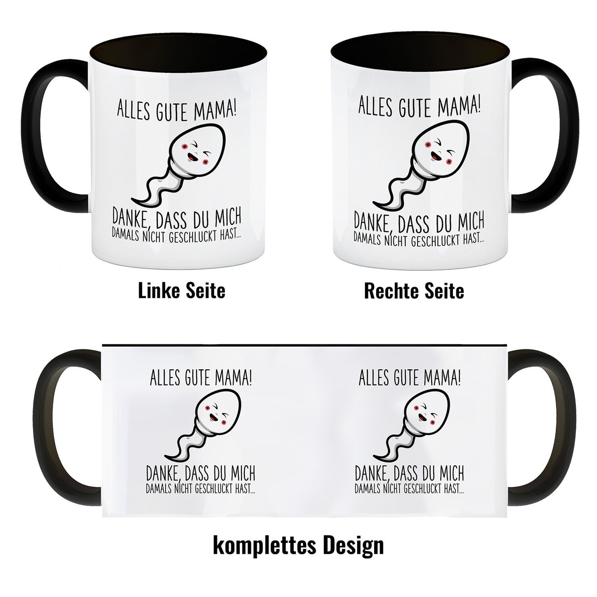 Spermium Muttertag Kaffeebecher mit Spruch Alles gute Mama