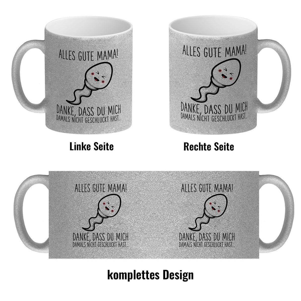 Spermium Muttertag Kaffeebecher mit Spruch Alles gute Mama