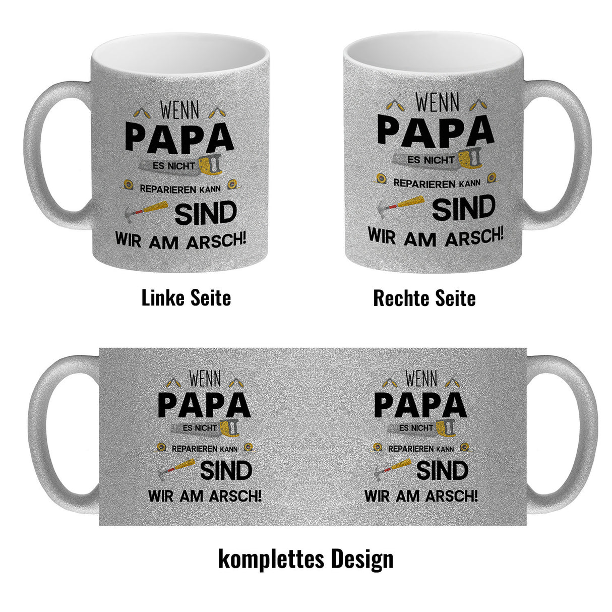 Wenn Papa es nicht reparieren kann sind wir am Arsch Kaffeebecher