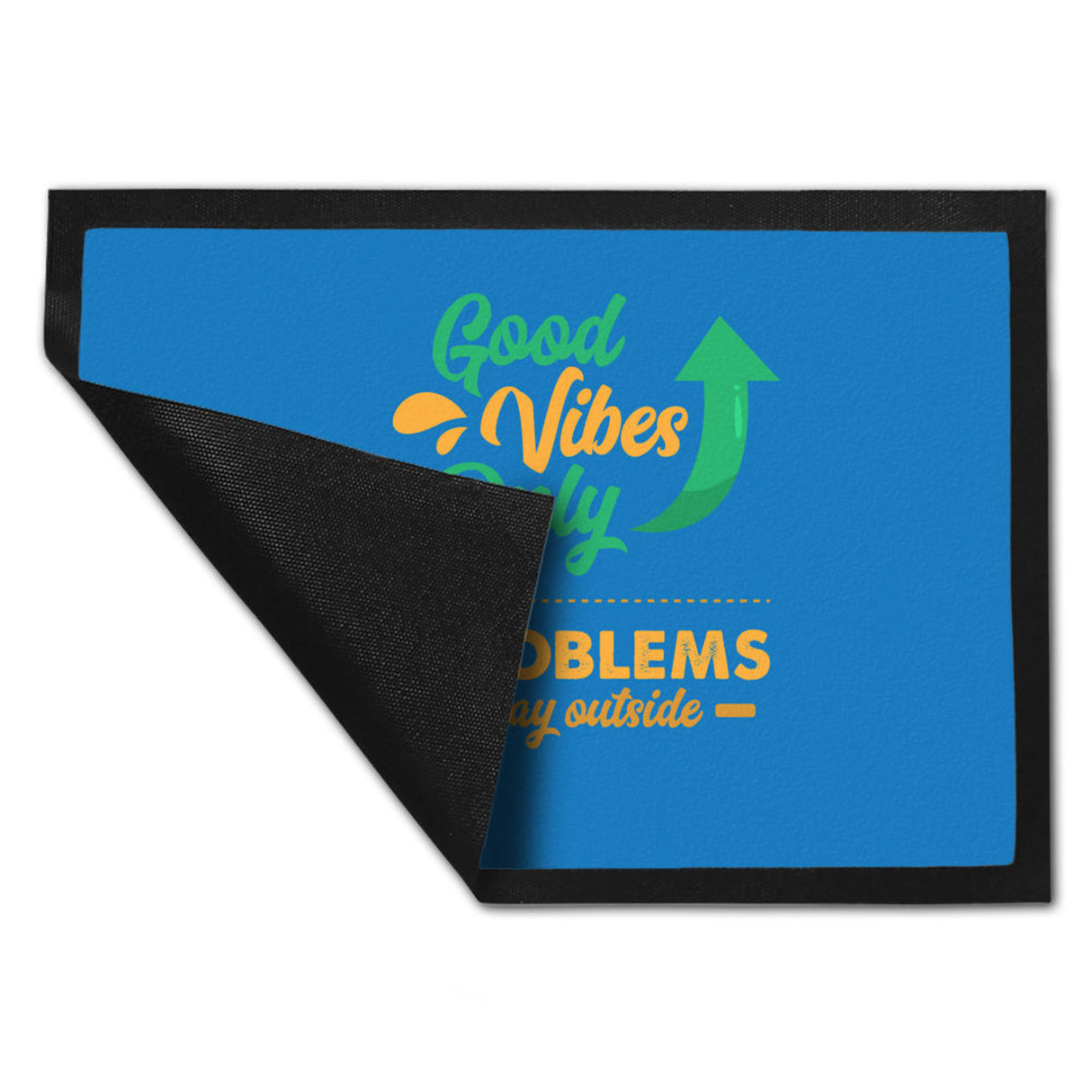 Good Vibes Only Fußmatte in 35x50 cm in dunkelgrau Problems stay outside
