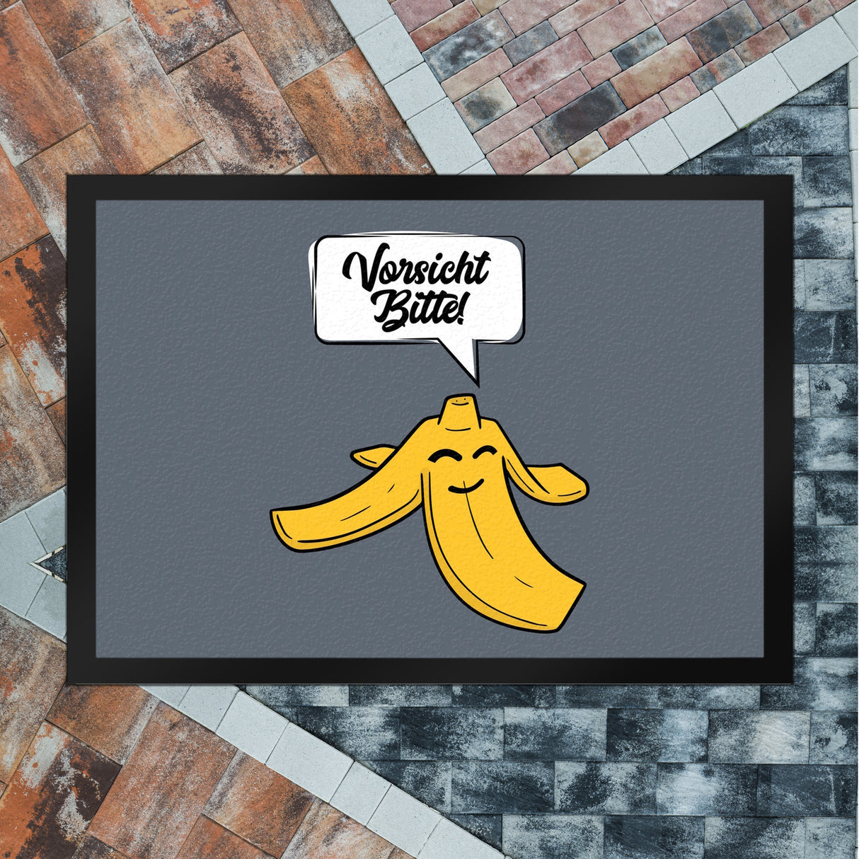 Vorsicht bitte Bananenschale Fußmatte in 35x50 cm