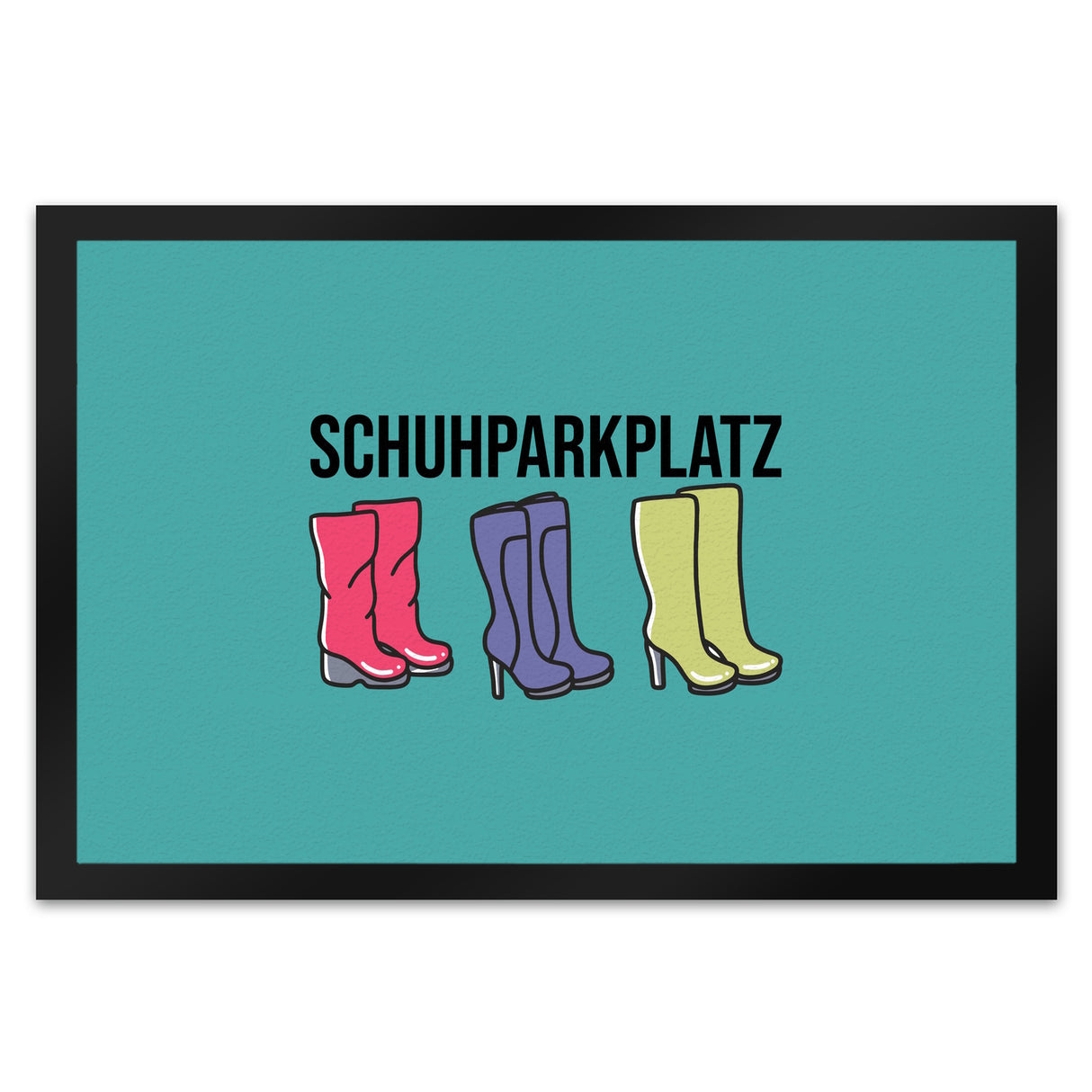 Schuhparkplatz Fußmatte in 35x50 cm in rosa mit Schuhmotiv für Frauen