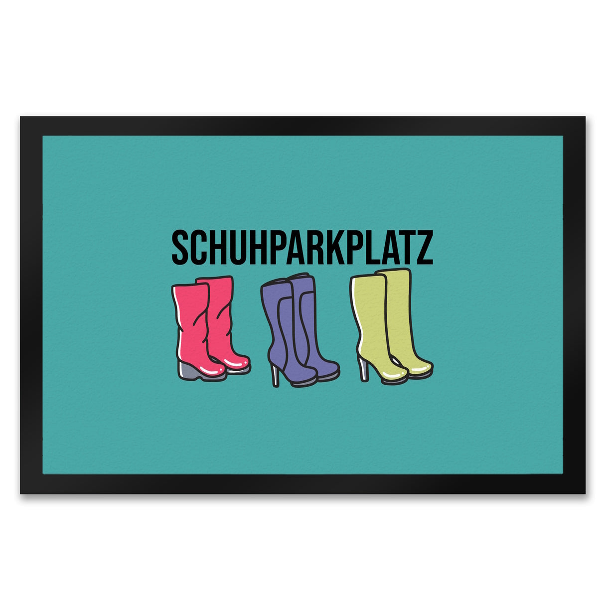 Schuhparkplatz Fußmatte in 35x50 cm in rosa mit Schuhmotiv für Frauen