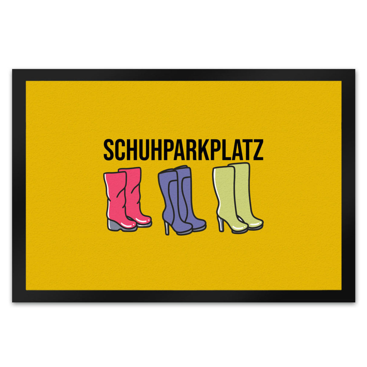 Schuhparkplatz Fußmatte in 35x50 cm in rosa mit Schuhmotiv für Frauen