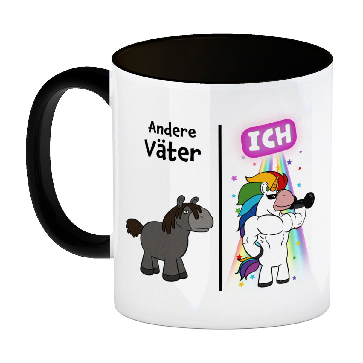 Andere Väter - ICH Kaffeebecher zum Vatertag mit coolem Einhorn