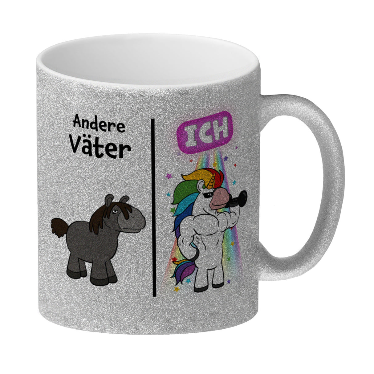 Andere Väter - ICH Kaffeebecher zum Vatertag mit coolem Einhorn