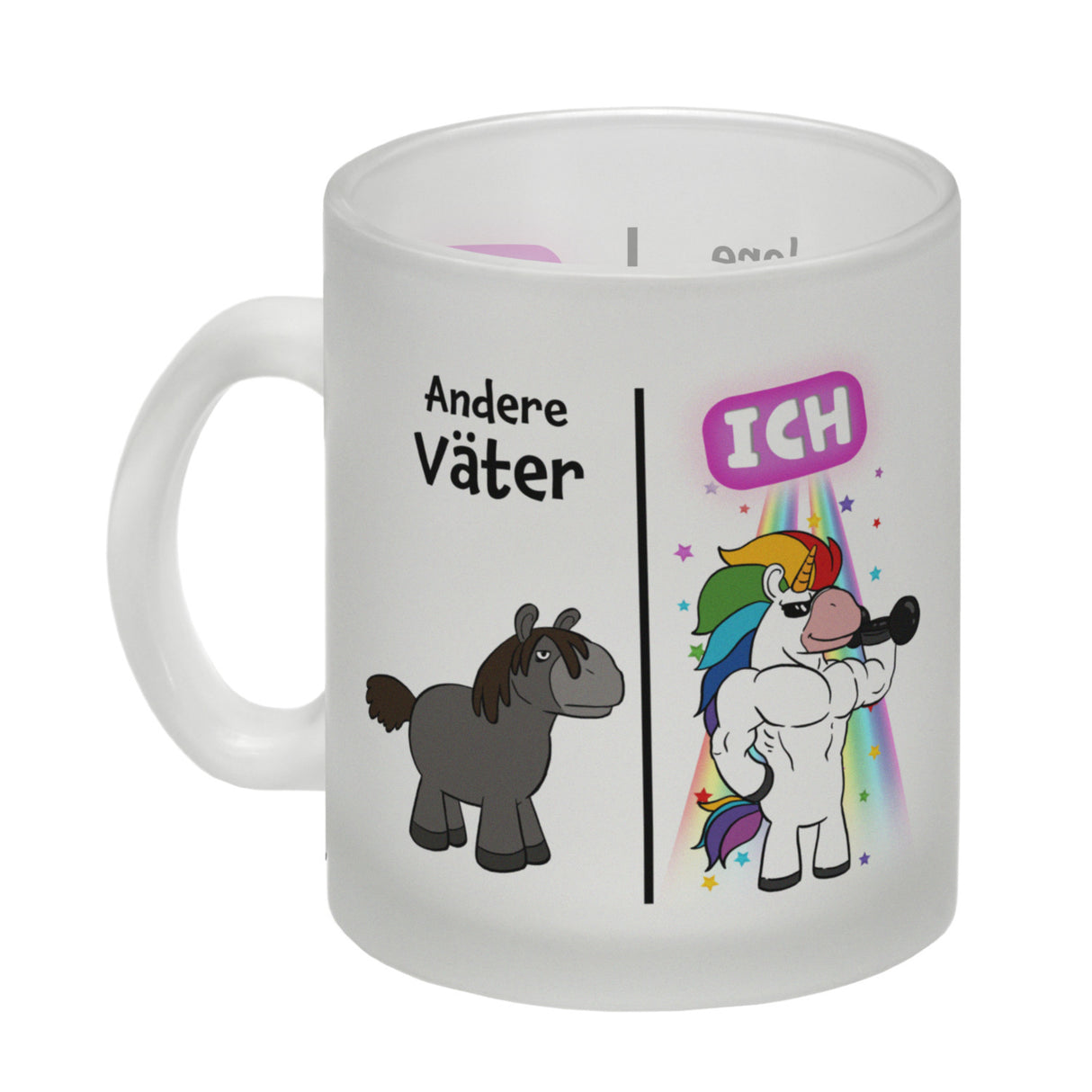 Andere Väter - ICH Kaffeebecher zum Vatertag mit coolem Einhorn