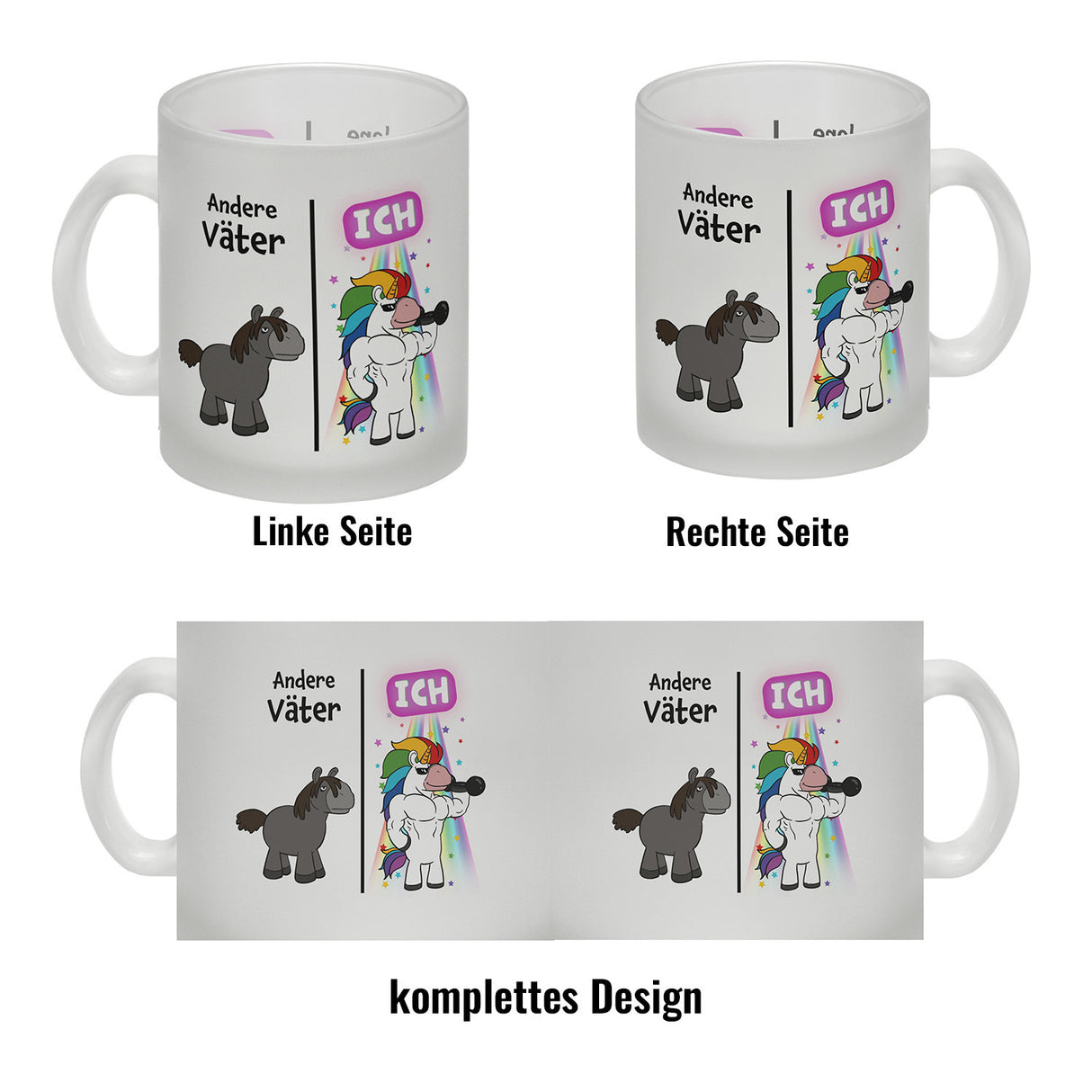 Andere Väter - ICH Kaffeebecher zum Vatertag mit coolem Einhorn