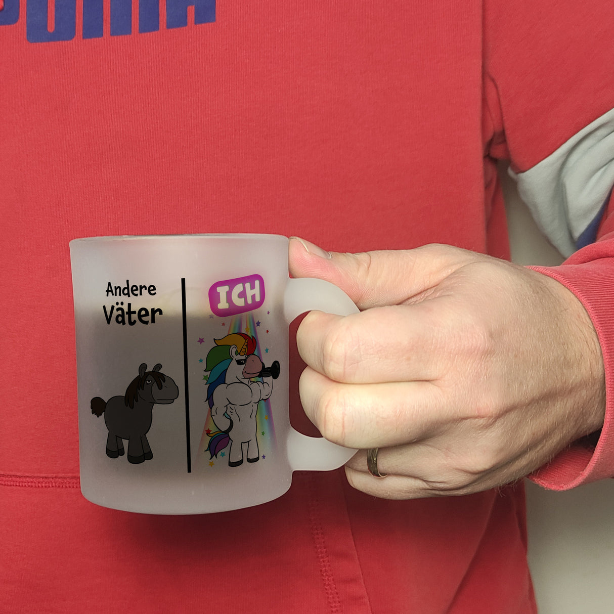 Andere Väter - ICH Kaffeebecher zum Vatertag mit coolem Einhorn