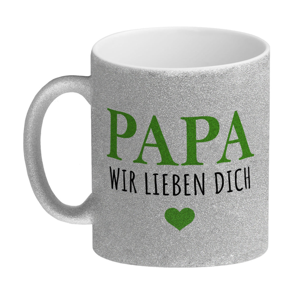 Papa wir lieben dich Kaffeebecher mit Herz