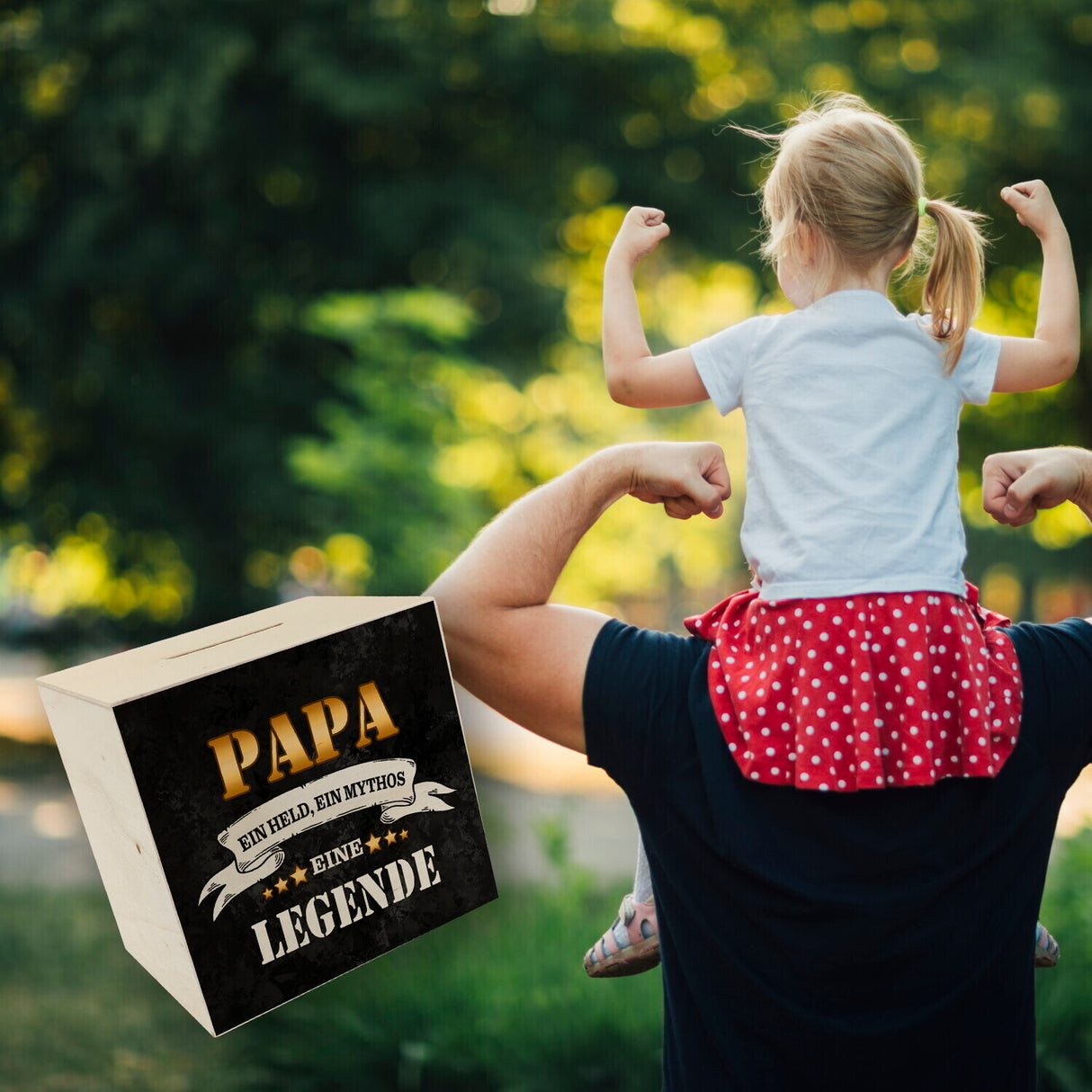Papa ein Held ein Mythos eine Legende Spardose