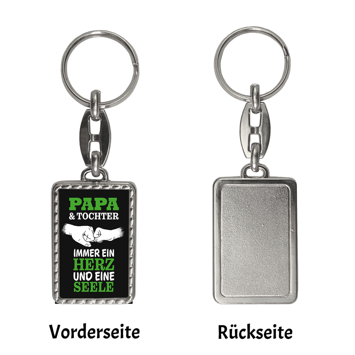 Papa & Tochter ein Herz und eine Seele Schlüsselanhänger mit Spruch