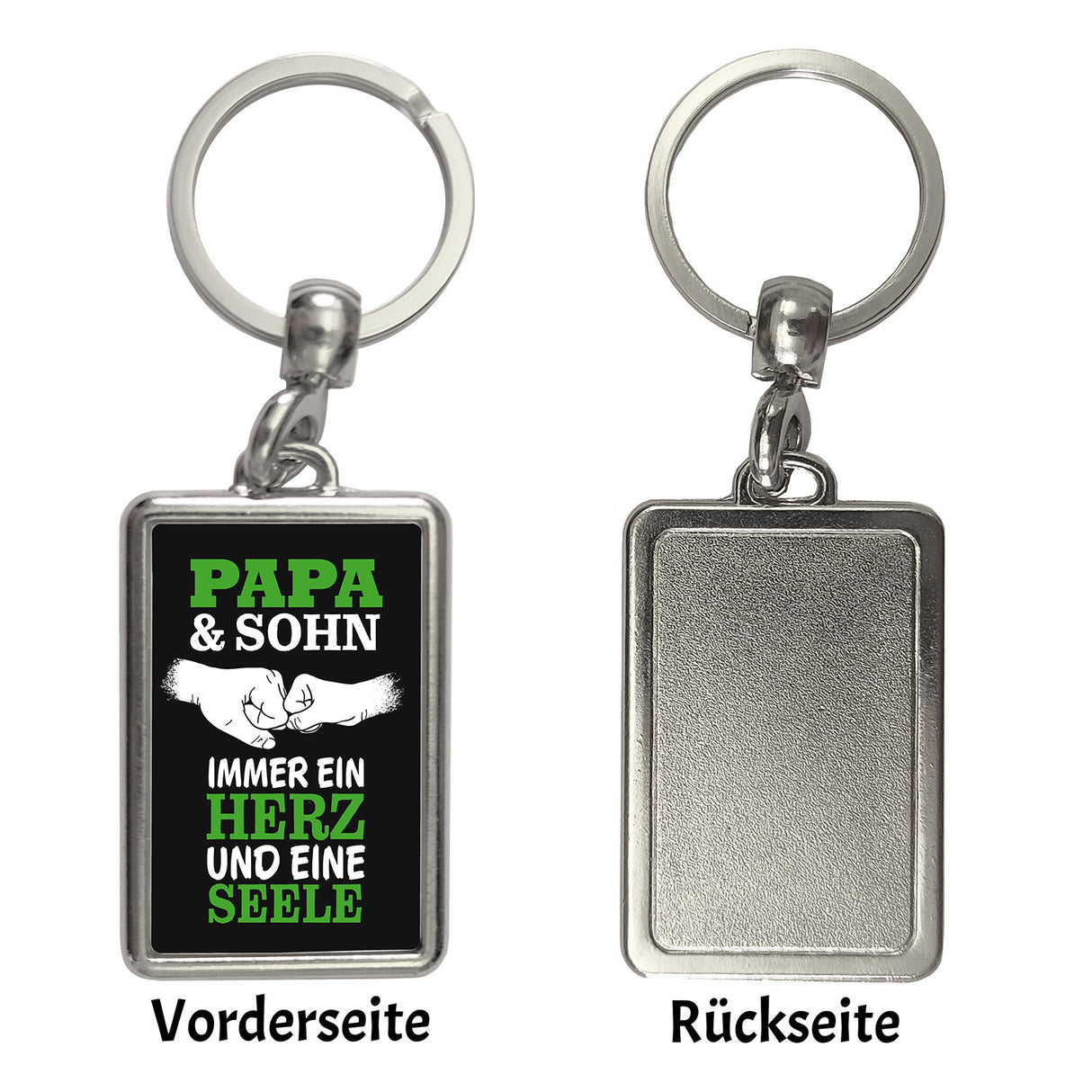 Papa & Sohn ein Herz und eine Seele Schlüsselanhänger mit Spruch