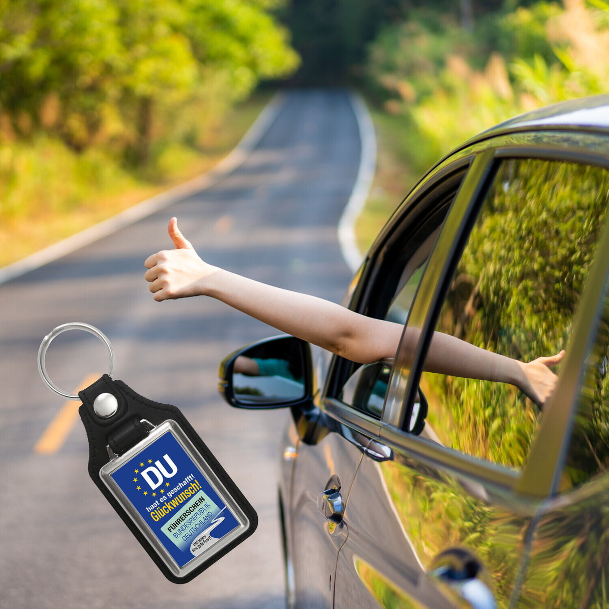 Glückwunsch zum Führerschein! Gute Fahrt! Schlüsselanhänger
