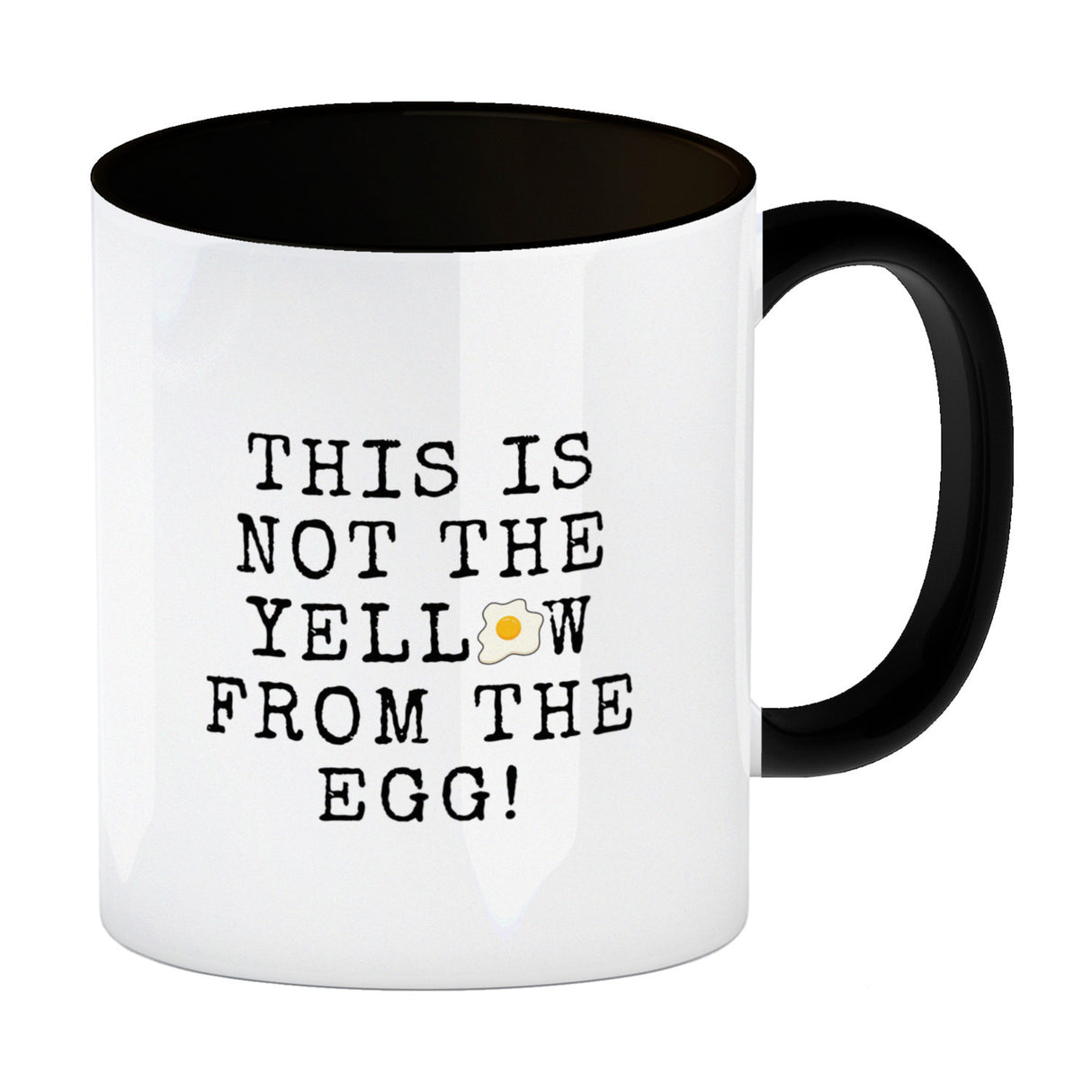 Denglisch Kaffeebecher mit Spruch - This is not the yellow from the egg